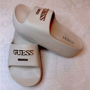 Guess Women's Blush beige Slide Sandals Size 10M